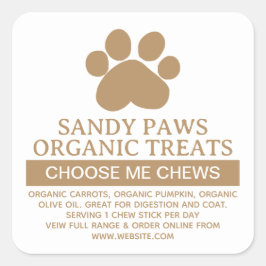 犬が材料を扱う小さなビジネス自家製 スクエアシール