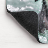 犬が泳ぐパドルかわいい犬 マウスパッド (コーナー)