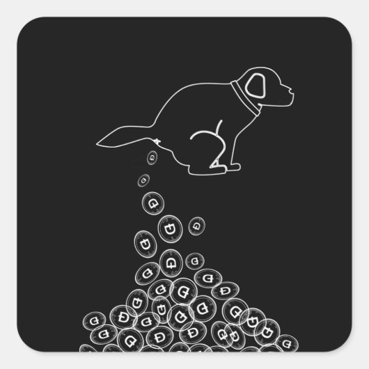 犬が犬を飼う スクエアシール (正面)