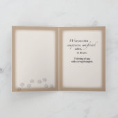 犬が病気だと聞いて残念だ、猫と犬が外を見ている カード (内部)