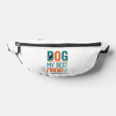 犬が私の親友 ビンテージの犬好きTシャツデザイン_ ファニーパック (レイダウン)