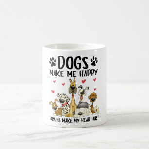 犬が私を幸せにする人間が私の頭を痛める コーヒーマグカップ