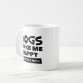 犬が私を幸せにする コーヒーマグカップ (正面左)