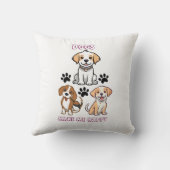 犬が私を幸せにする – 居心地の良い犬の恋人の枕 クッション (裏面)