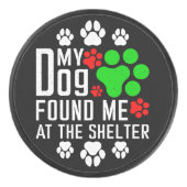 犬が私を避難所の愛犬家で見つけたおもしろい アイスホッケーパック (正面)