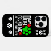 犬が私を避難所の愛犬家で見つけたおもしろい Case-Mate iPhoneケース (裏面 (横))