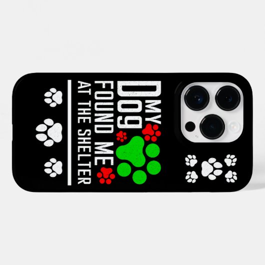 犬が私を避難所の愛犬家で見つけたおもしろい Case-Mate iPhoneケース (裏面 (横))