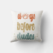 犬が糞をする |犬のオーナー最高ののギフト クッション (裏面)