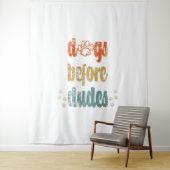 犬が糞をする |犬のオーナー最高ののギフト タペストリー (インサイチュ)