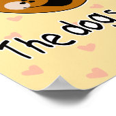 犬が糞を吐く ポスター (角)