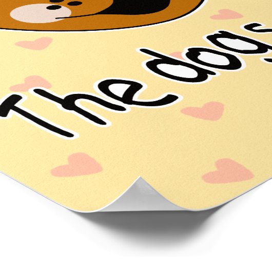 犬が糞を吐く ポスター (角)