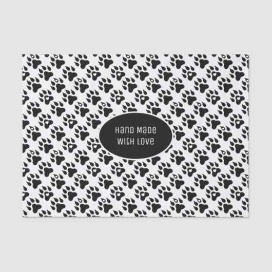 犬が自分ミニマルのモダン文字を歩く 薄葉紙 (正面)