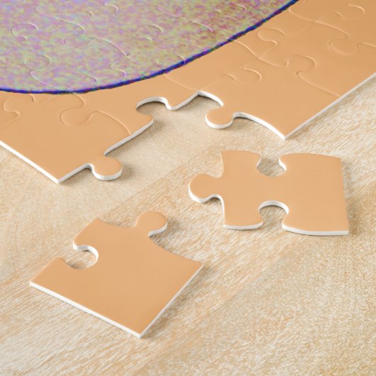 犬が茶色いパグを振るかわいいキャラクタースケッチ ジグソーパズル (側面)