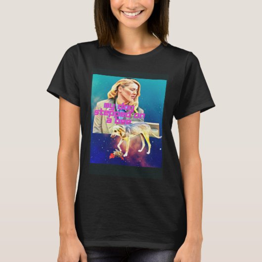 犬が蜂を踏んだ Tシャツ (正面)