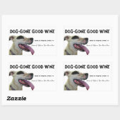 犬が行ったワイパーソナライズされたンラベルのユーモア 長方形シール (シート)