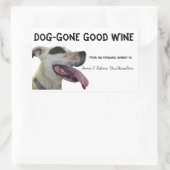 犬が行ったワイパーソナライズされたンラベルのユーモア 長方形シール (バッグ)