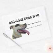 犬が行ったワイパーソナライズされたンラベルのユーモア 長方形シール (封筒)