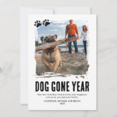 犬が行った年かわいい写真クリスマス シーズンカード (正面)