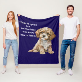 犬が話しかけてくれる フェイス ブランケット