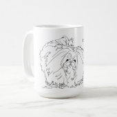 犬が話せたら Pekingese コーヒーマグカップ (正面左)