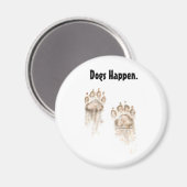 犬が起こる マグネット (正面/裏面)