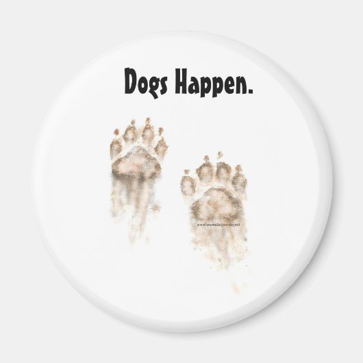 犬が起こる マグネット (正面)