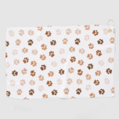 犬が足を踏む ゴルフタオル (横)