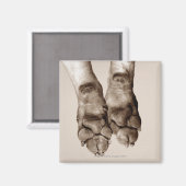 犬が足を踏む マグネット (正面/裏面)