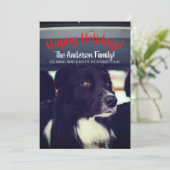 犬が車の家族の休日に乗馬 シーズンカード (スタンド正面)