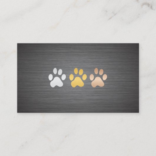 犬が金属ブラシで手を付ける 名刺 (正面)