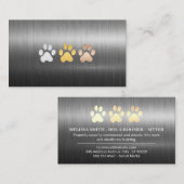 犬が金属ブラシで手を付ける 名刺 (正面/裏面)