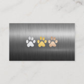 犬が金属ブラシで手を付ける 名刺 (正面)