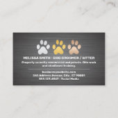 犬が金属ブラシで手を付ける | 犬の櫛 名刺 (裏面)