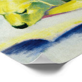 犬が雪の中に横絵画たわるフランツ・マーク ポスター (角)