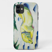 犬が雪の中に横絵画たわるフランツ・マーク Case-Mate iPhoneケース (裏面)
