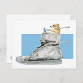 犬が靴を動かす2はがき ポストカード (正面/裏面)