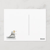 犬が靴を動かす2はがき ポストカード (裏面)