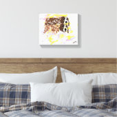 犬が風の中にいる キャンバスプリント (インサイチュ (寝室))