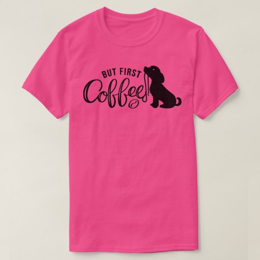 犬が首輪を持つ白い背景 Tシャツ (デザイン正面)