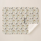 犬が骨と足を扱う シェルパブランケット (正面(横))