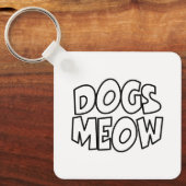 犬が鳴く キーホルダー (正面)