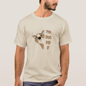 犬がTシャツを着た Tシャツ (正面)