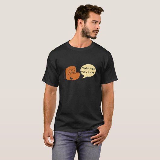 犬がyesを話す tシャツ (正面フル)