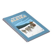 犬そりシーン – アラスカ,ケチカン ノートブック (右側)