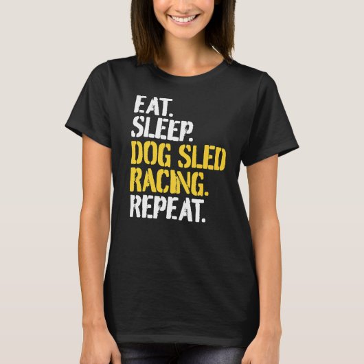 犬ぞりレーシングマッシング Tシャツ (正面)