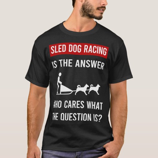 犬ぞりレース 犬橇 Tシャツ (正面)