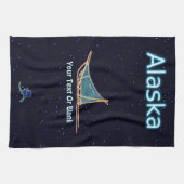 犬ぞり – アラスカ キッチンタオル (横)