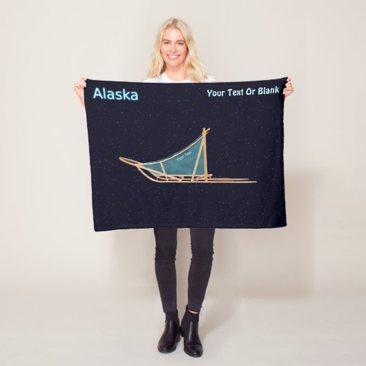 犬ぞり – アラスカ フリースブランケット (インサイチュ)