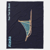 犬ぞり – アラスカ フリースブランケット (正面)