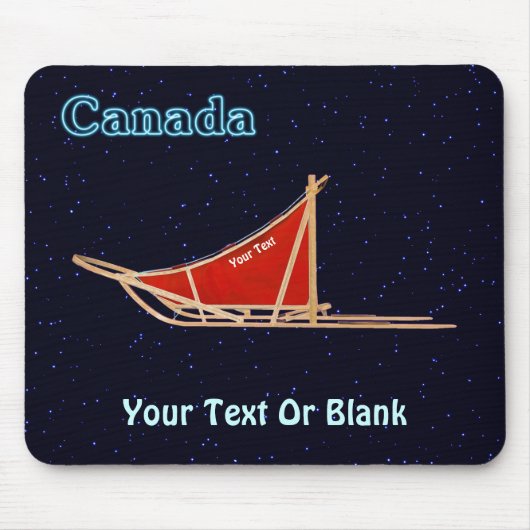 犬ぞり – アラスカ マウスパッド (正面)